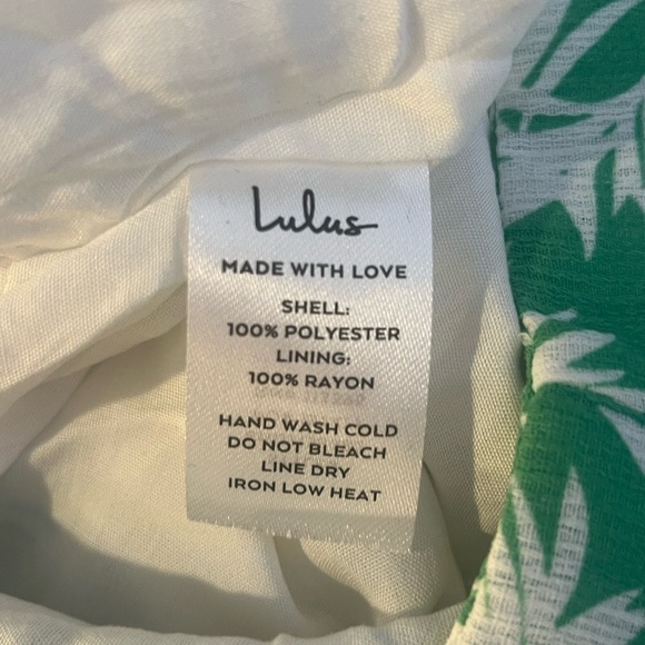 LULUS Hey Vacay Green Tropical Print Wide Leg Pants - Picture 3 of 4